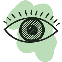 Grünes Auge-Symbol Grünes Auge-Symbol